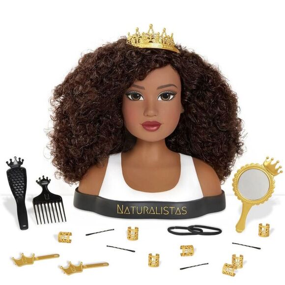 Naturalistas -  Dayna Styling Head 19pc 3+ 3C Texture Brown - Picture 1 of 3